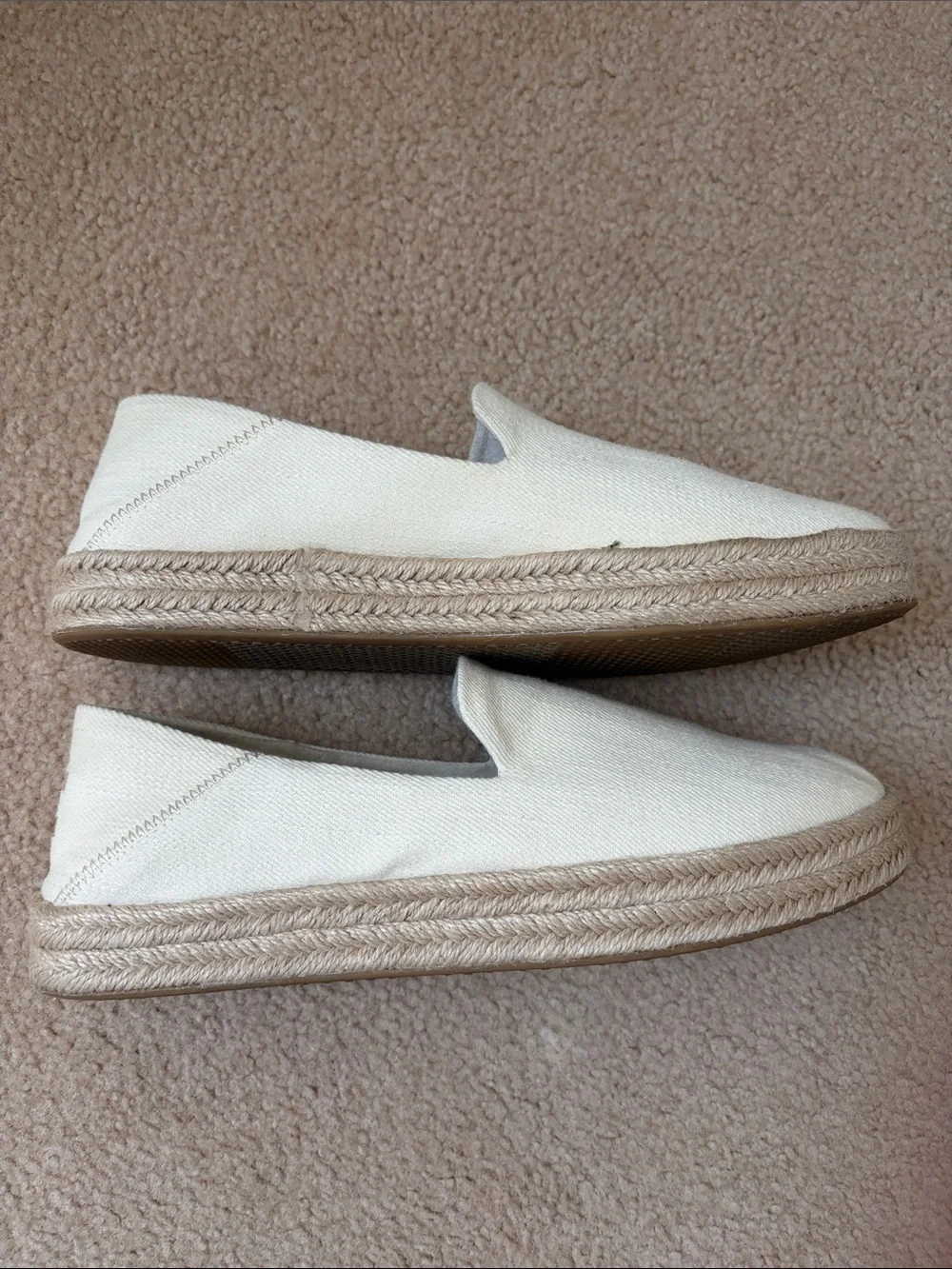 Toms Slip-On Canvas Shoes in Natural Ivory